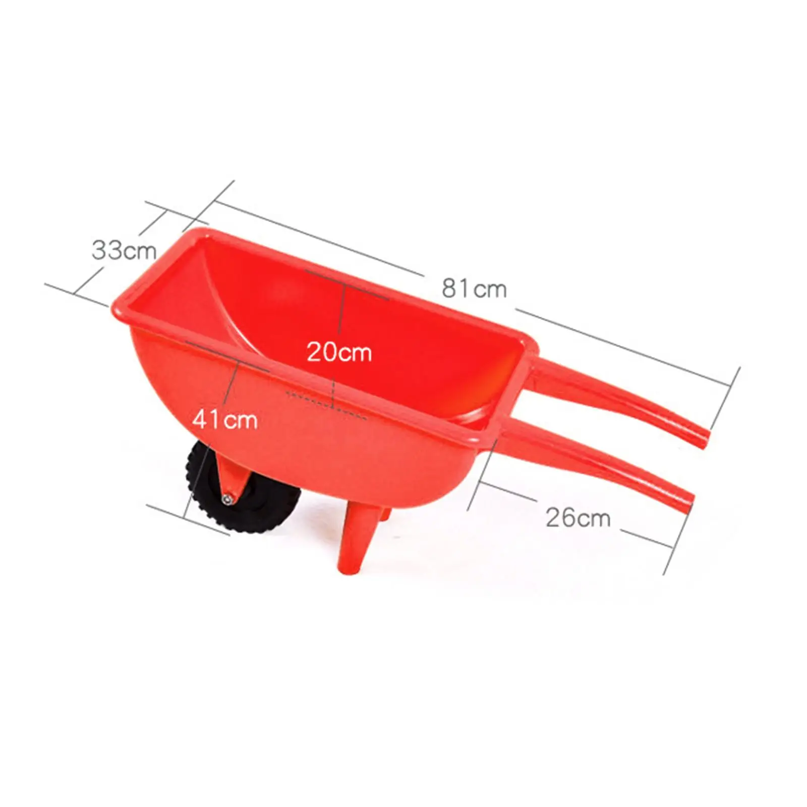 Gardening Wheelbarrow Sand Toy, Kids Educational Wheelbarrow, Single Wheel Gardening Cart for Kids Ages 3 And Up 6