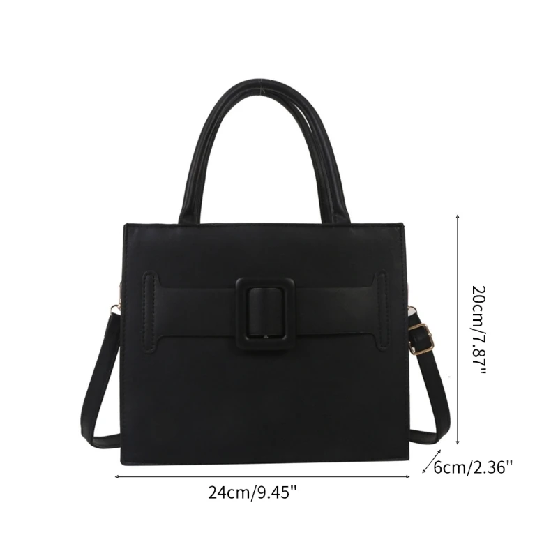 All-matching Top Handle Handbag for Women Retro-Shoulder Bag Lady PU Leather Bag Large Capacity Crossbody Bag