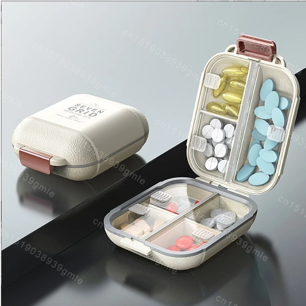 7 Grids Weekly Portable Travel Pill Cases Box Sealing Moisture-Proof Pills Container Storage Tablets Vitamins Medicine Organizer