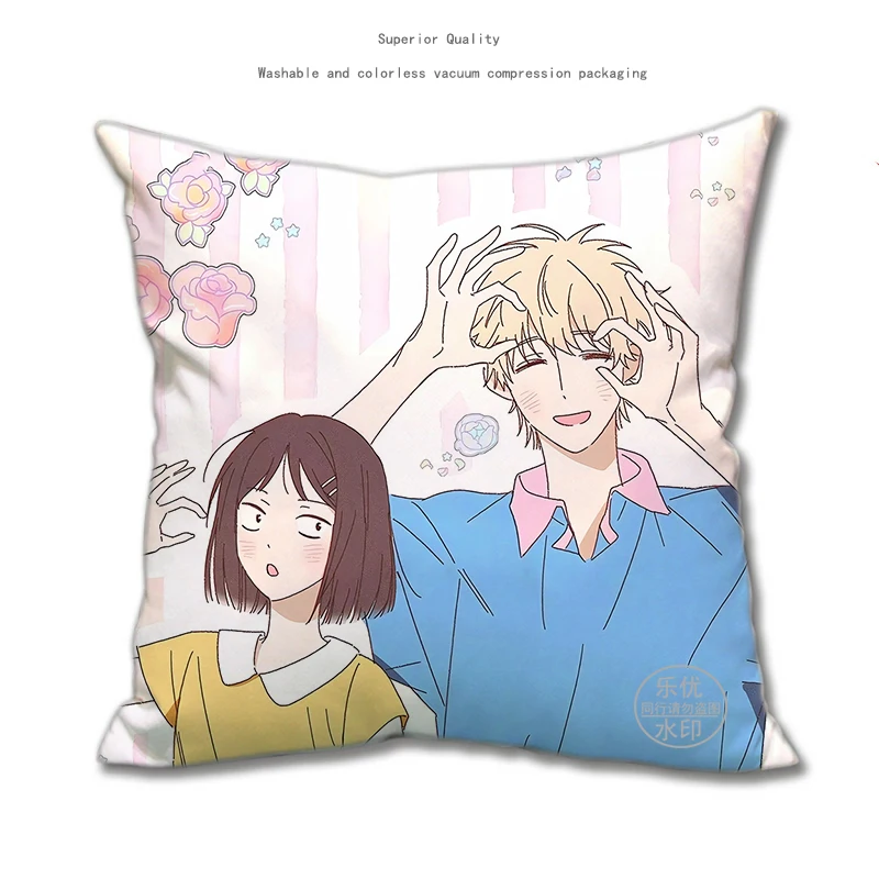 

45x45cm Anime Skip To Loafer Pillowcase Wamura Mitsumi Figure Printed Pillow Cover Home Textiles Decor Gift With Pillow Core
