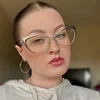 Gold Clear Half Frame Cat Eye Reading Glasses Women Fashion Computer Eyeglasses Sexy Cateye Metal Frame Blue Light Glasses +1.75 2