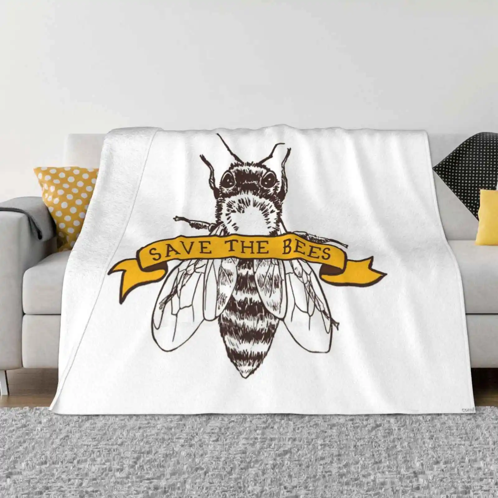 

Спасите пчелы! Хит продаж, домашнее фланелевое одеяло для дома, веганизм, права животных, этические животные, пчела, здоровое пищевое животное