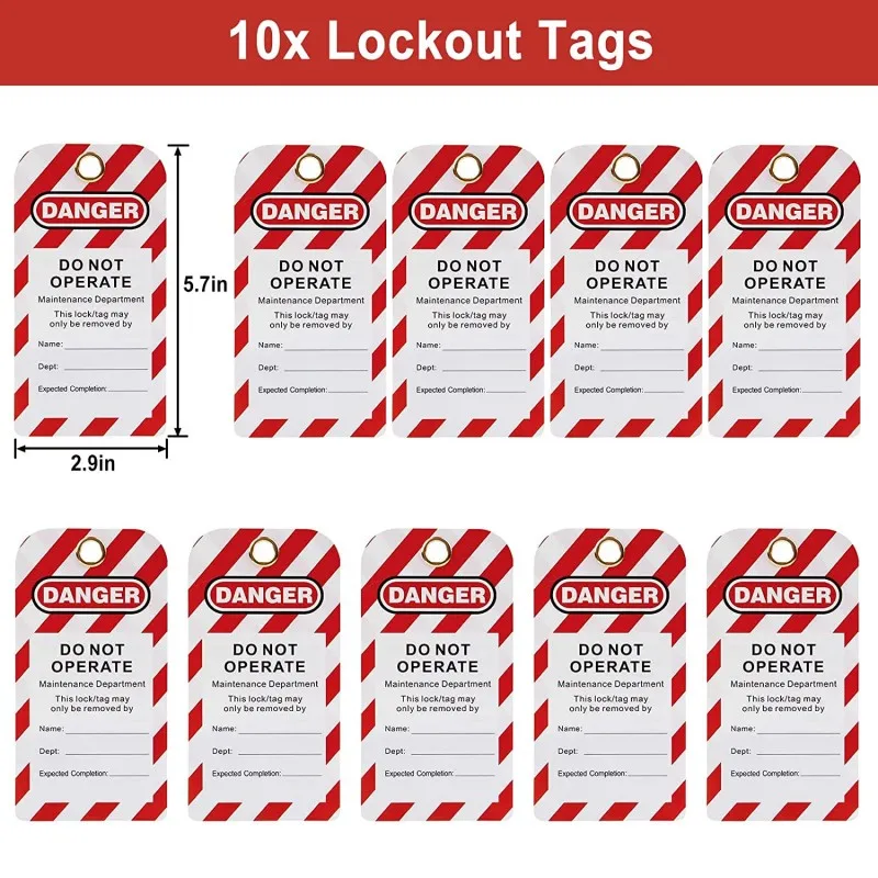 Disjuntor, Loto Tags, Locks Set, 2 Chaves Por Bloqueio, Seguro