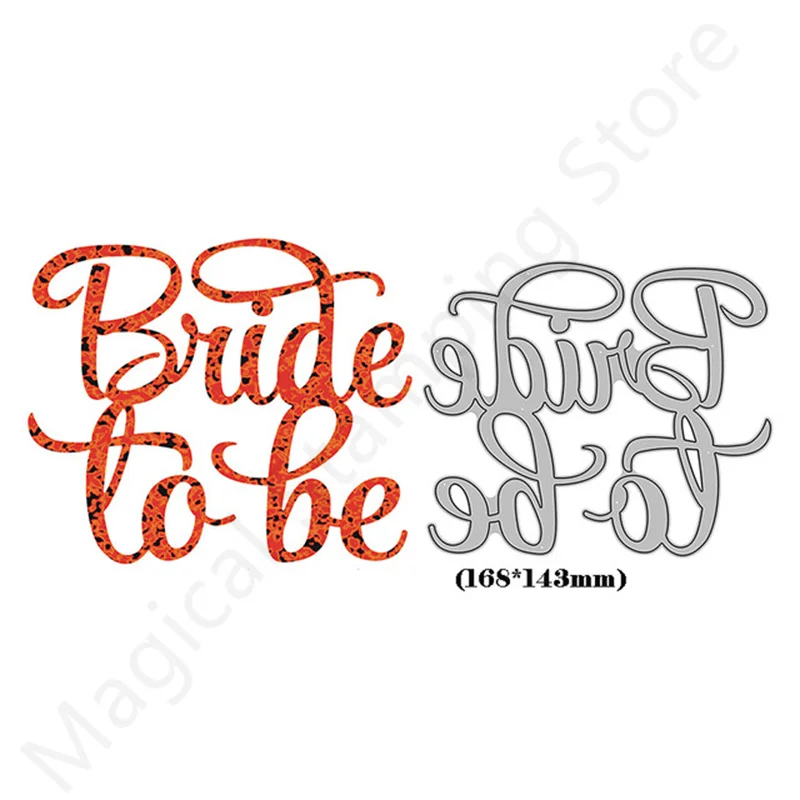 

New Arrivals 2022 Metal Cutting Dies Decorative Scrapbooking Handmade Diy Text Paper Card Photo Album Embossing Craft Die Bride