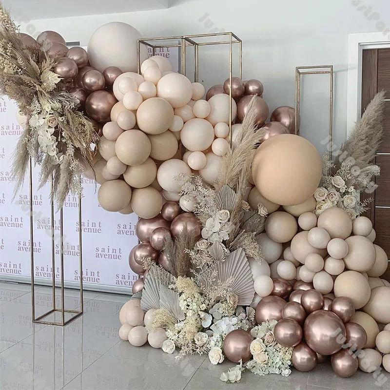 Doubled Apricot Balloon Garland Pastel Blush Nude Champagne Arch Wedding Supplies Bride Baby Shower Birthday Decoration | Дом и сад