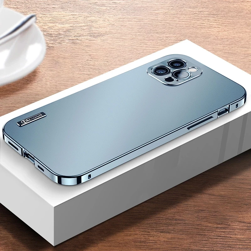 2022 NEW Metal aluminium alloy Case for iPhone 13 12 11 Pro Max Camera Protective Case iphone Original Color Phone Back Cover iphone 12 pro max silicone case