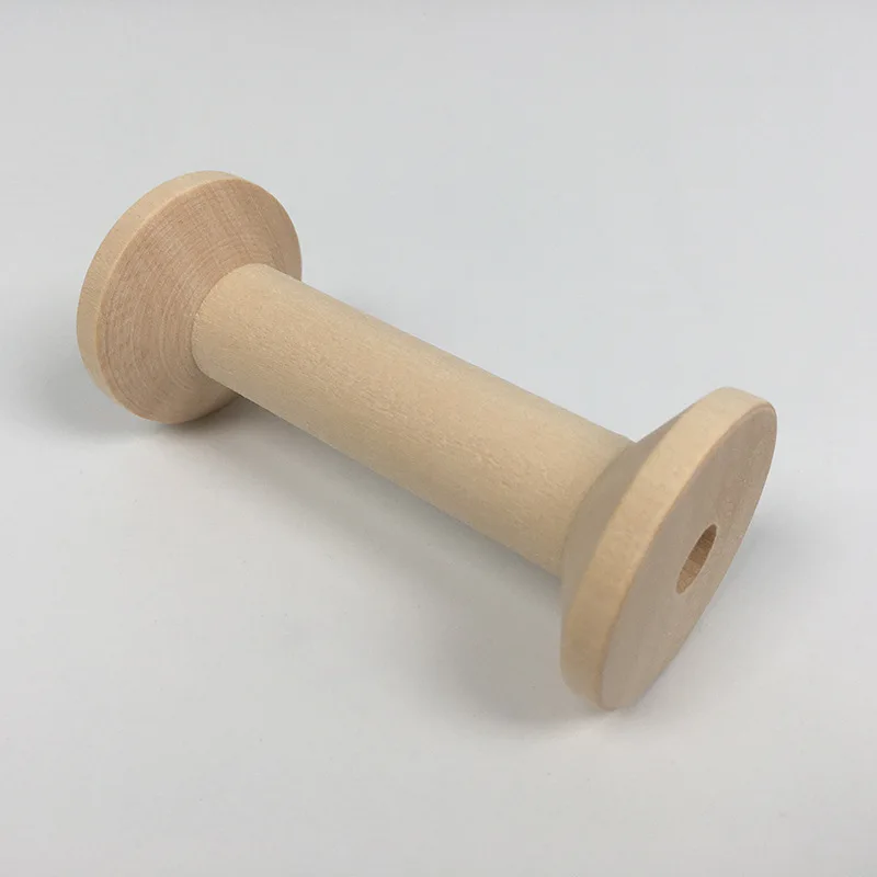 Description Picture 6 of itemWholesale 75x35mm Big Natural Empty Wooden Bobbins Spools Sew Cross Stitch Thread Tool Wire Needlework for DIY Twine