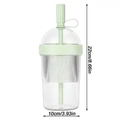 Eco - Friendly 17oz Reusable Tumbler with Straw - Ideal for Iced Coffee, Tea, and More (Green)
