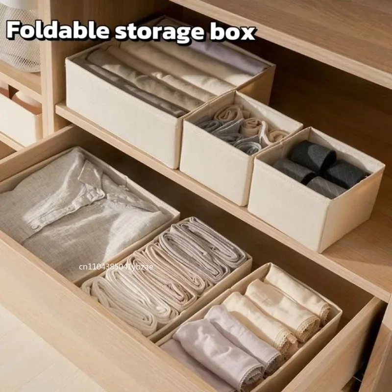 Underwear Organizers Foldable Storage Box for Cabinets Drawers Wardrobe Clothes Bra Underwear Socks Pants