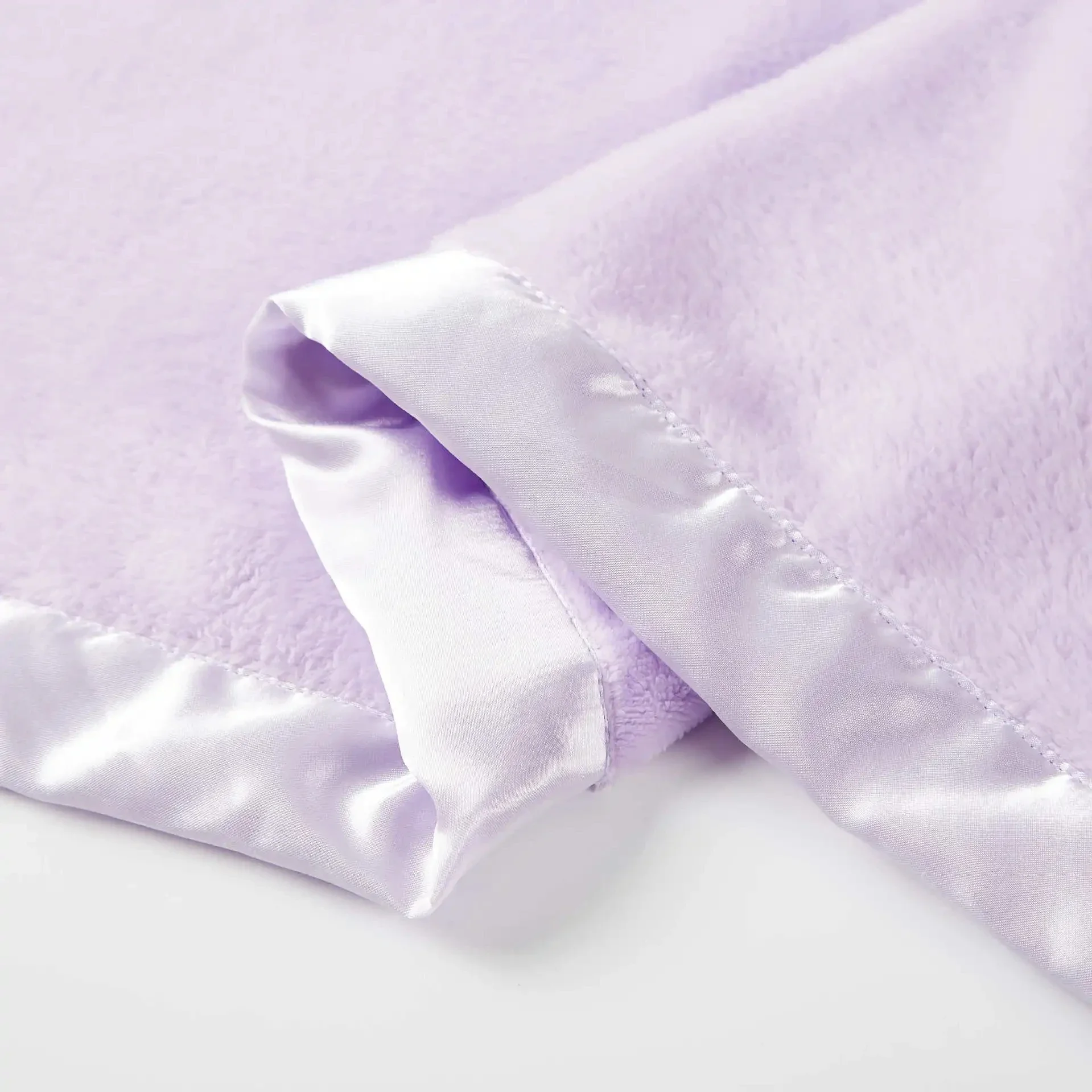 Newborn Solid Satin Quilt Flannel Baby Blanket Kids Baby Boy Girls Swaddle Wrap Infant Bebe Stroller Cover For Blankets