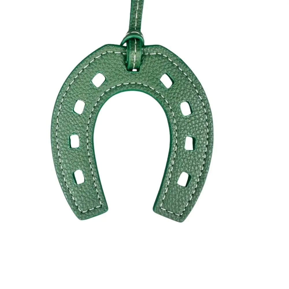 Artisanal Leather Horse Head & Horseshoe Charms Set - Premium Quality & Customizable Colors - Perfect Bag Accent