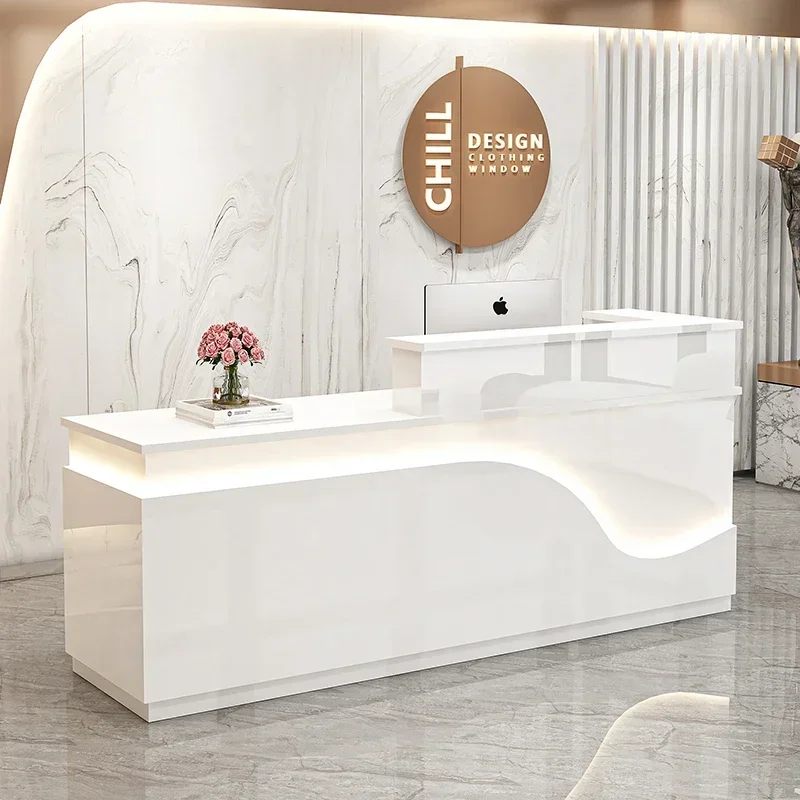 Lectern Simple Aesthetic Reception Desks Counter Cash Professional Entrances Tables Recepcion Salon De Belleza Shop Office Bar