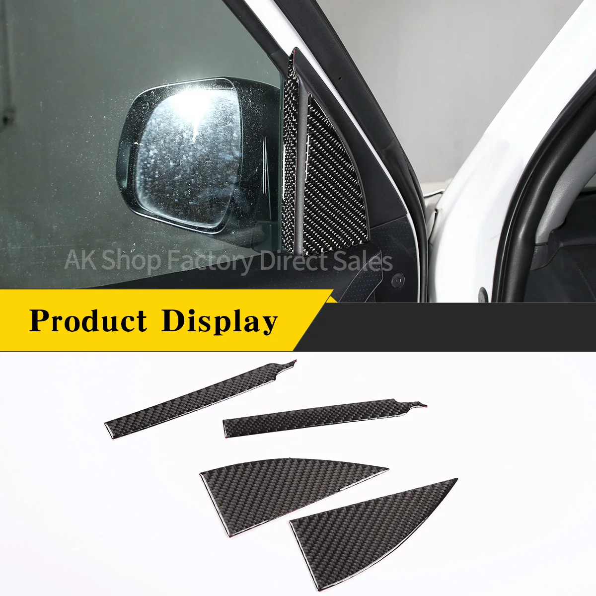 

For Toyota Tacoma 2011-2015 Soft Carbon Fiber Car Inner A-pillar Panel Decorative Sticker Car Interior Accessories