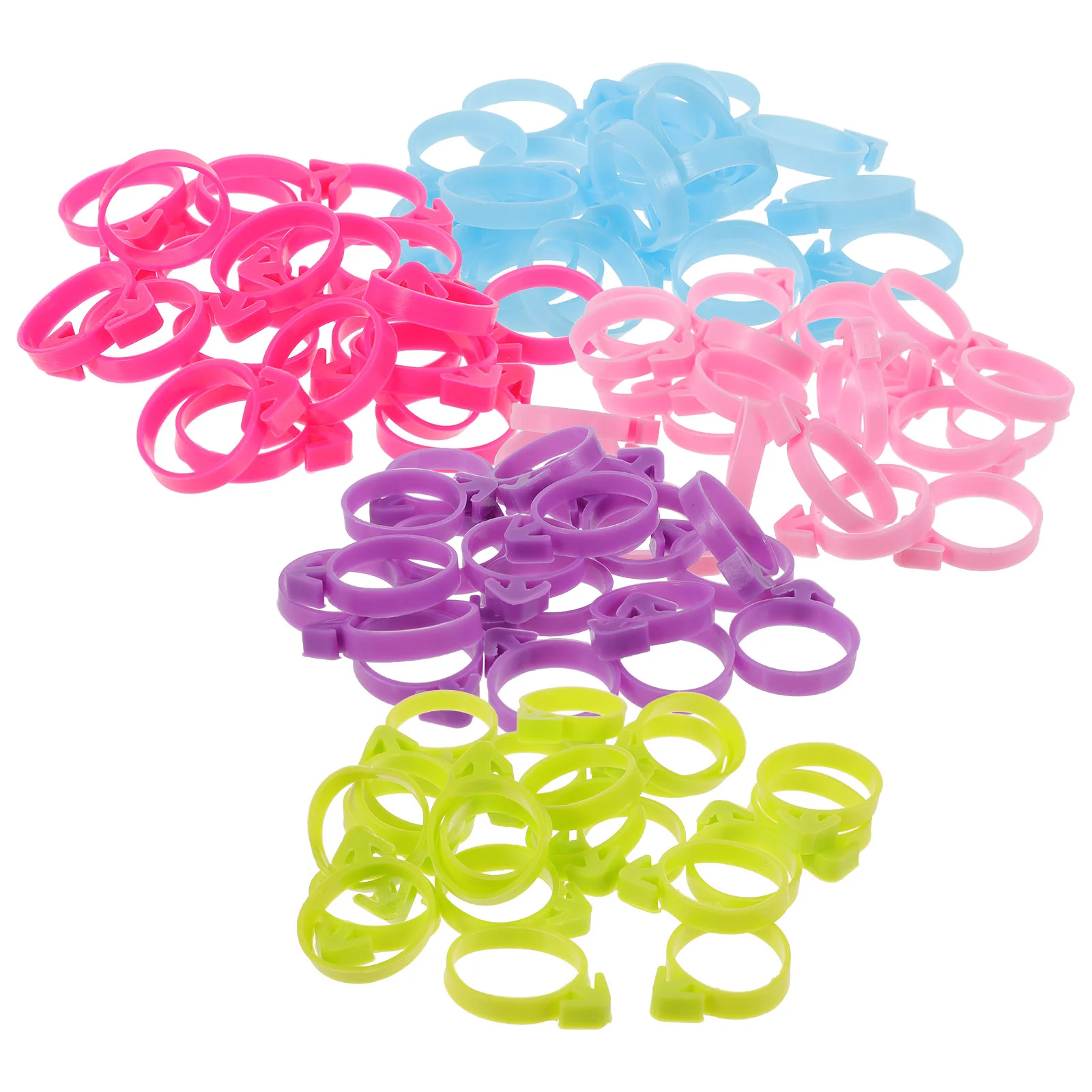 

100 Pcs Piping Bag Fixing Ring Pastry Ties Reusable Bags Clips Large Plastic Icing