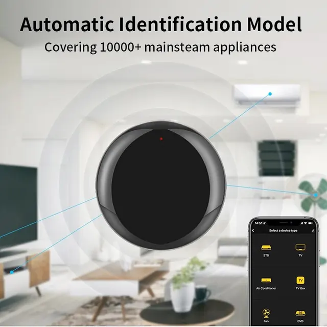 Smart Tuya WiFi IR Universal Remote Controller RF Smart Universal Infrared for Smart Home Control Works with Alexa Google Home 4