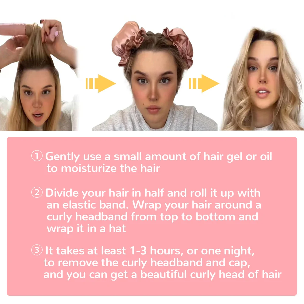 Heatless Curling Rod Silk Curls Soft Hair Rollers Sleeping Headband Lazy Hair Curlers Wave Form Curling Styling Tools Hair Styling Tool Hair Curling Tools