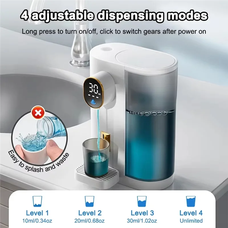 Mouthwash Dispenser Wall Mounted With4 Adjustable Levels Includes Cup Forbathroom
