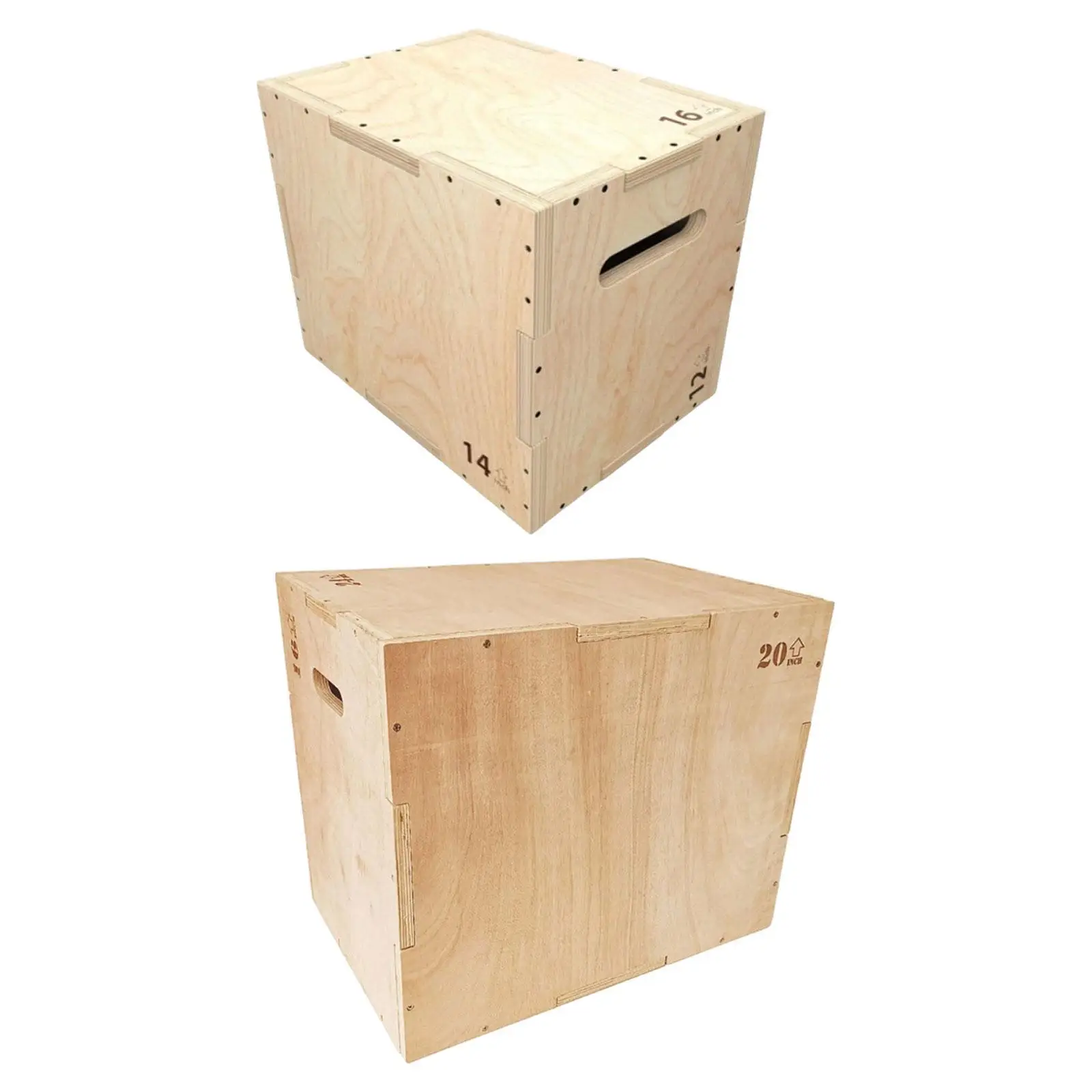 Plyo Box Versatile Wooden Step up Box Jumping Agility for Home Gym Conditioning Strength Training Fitness Squats Lunges