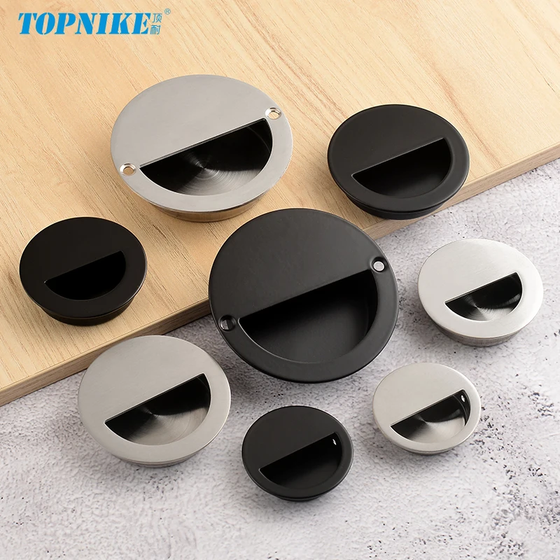 Furniture Handles Invisible Embedded Pulls concealed sliding door cabinet Drawer Hide Stainless Steel