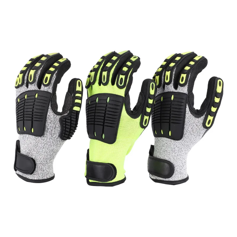 Anti Cut Gloves Mechanical TPR Protective Gloves Anti-vibration Anti-smashing Cycling Rescue