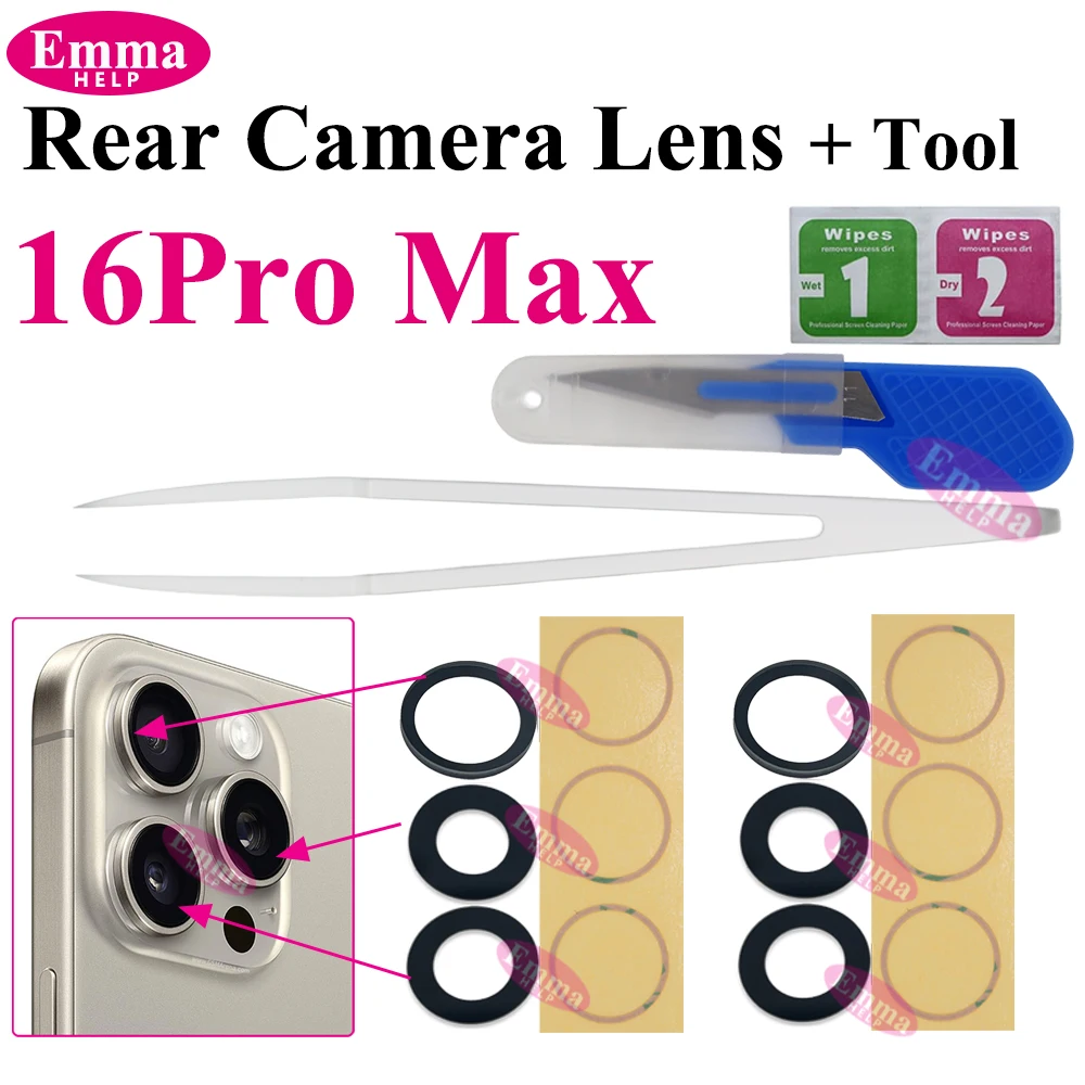 Back Camera Glass Replacement Kit - 2-Pack