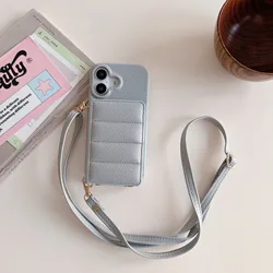 Luxury Lanyard Wallet Case with Lichee Pattern Leather and Shockproof Protection - iPhone 12 Pro (Gren)