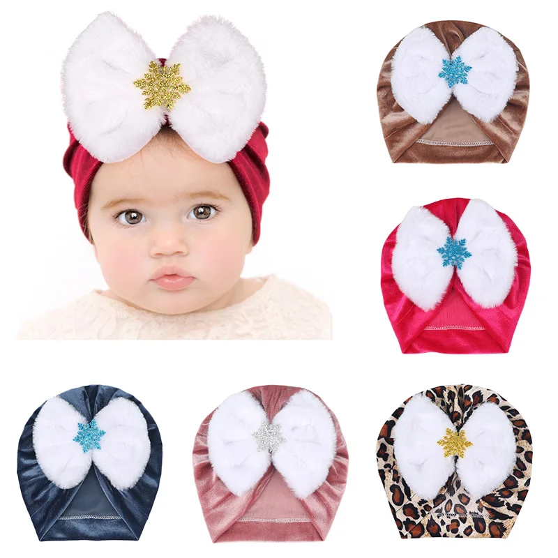 Baby Hats Bowknot Toddler Girls Turban Soft Newborn Infant Caps