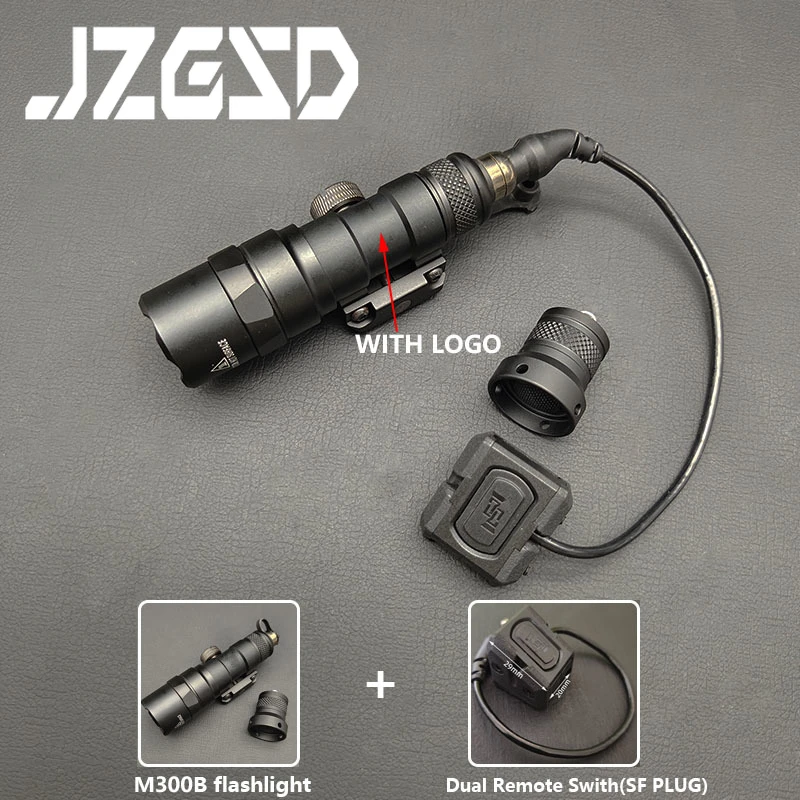 

SF Tactical M600B M300B Weapon Hunting Flashlight With Modbutton Remote Pressure Switch for 20MM picatinny Rail KeyMod MLOK