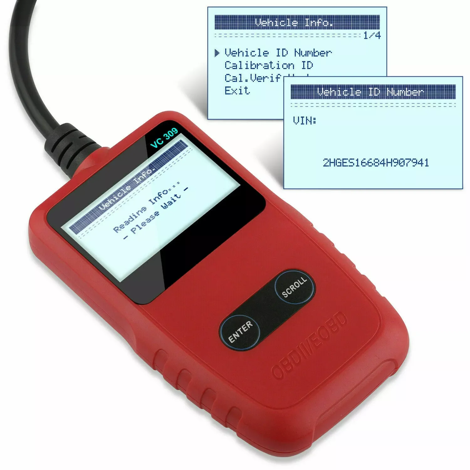 ANCEL VC309 Automotive EOBD OBD2 Scanner Car Diagnostic Reset Tool Engine Fault Code Reader for Mercedes Opel BMW Renault Fiat 6