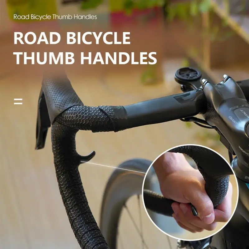 1 Pair Bicycle Handlebar Thumb Grips MTB Road Gravel Bikes Togs Road Thumb Over Grip Bike Accessories