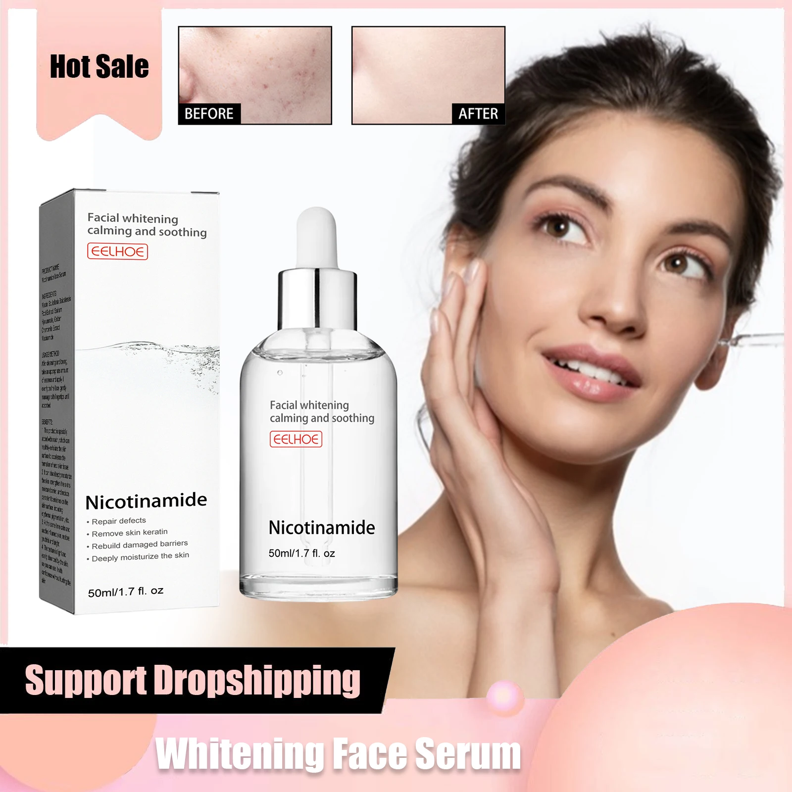 Serum Effective Nicotinamide Whitening Essence Remove Dark Spots Freckle Fade Pigmentation Melasma Correction Brigh_voghion.com