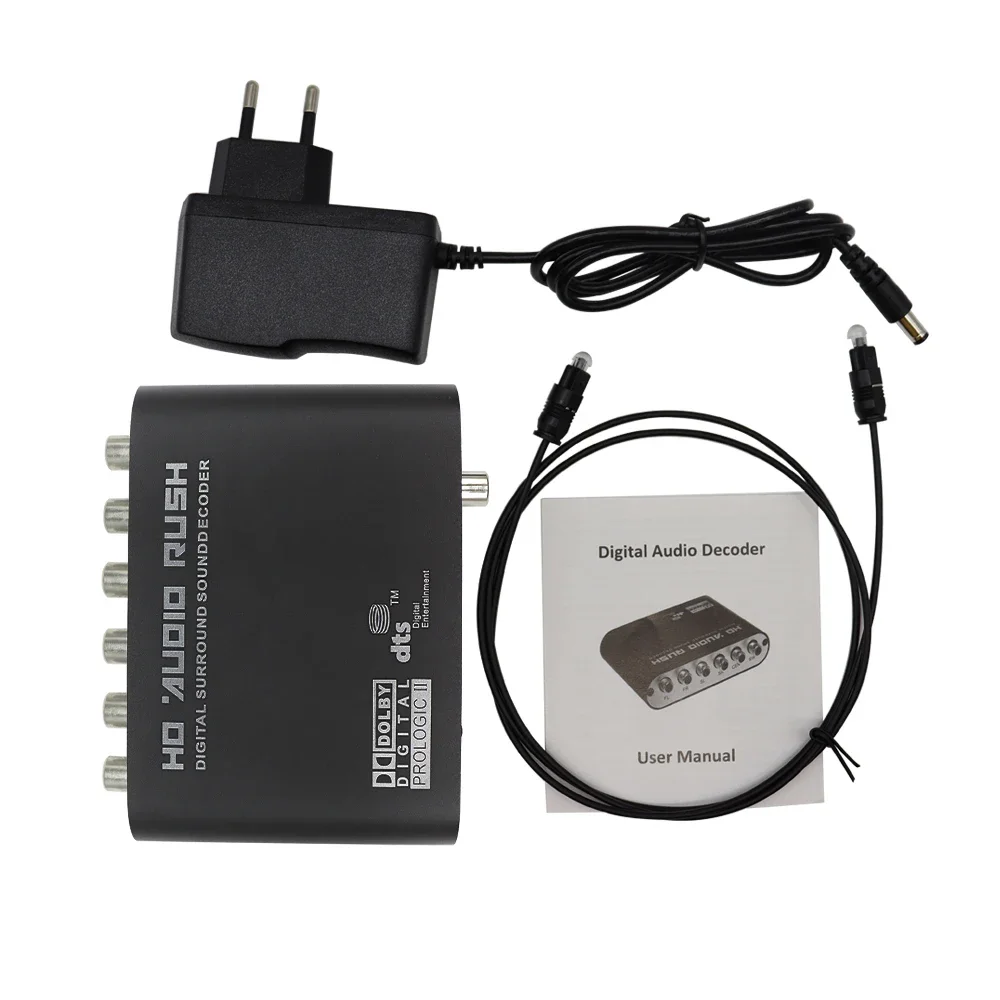 5.1 CH Audio Decoder Spdif Coaxial to RCA DTS AC3 Optical Digital Amplifier Analog Converter Amplifier HD Audio Rush