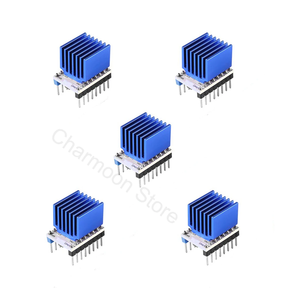 5 pcs 3D Printer TMC2209 V3.0 Stepper Motor Driver Module with Heat Sink Mute Drive Microsteps for 3D Printer Controller Boards