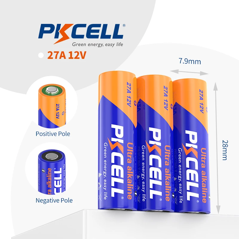 5pcs 27A Alkaline 12V Batteries Also Known as A27 G27A B-1 L828 CA22 ...