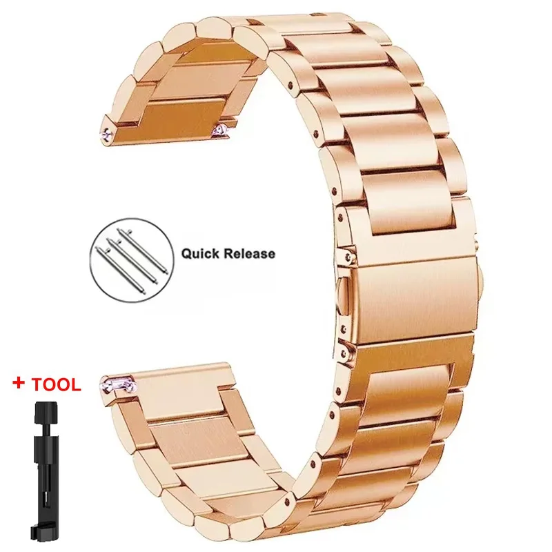Stainless Steel Quick Release 22MM Metal Watch Band Strap