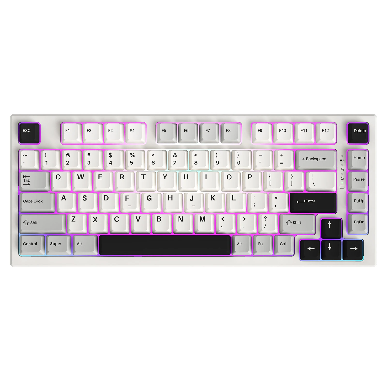 ワイヤレスゲーミングキーボード,YUNZII-YZ75 Pro,75% ホットスワップ 