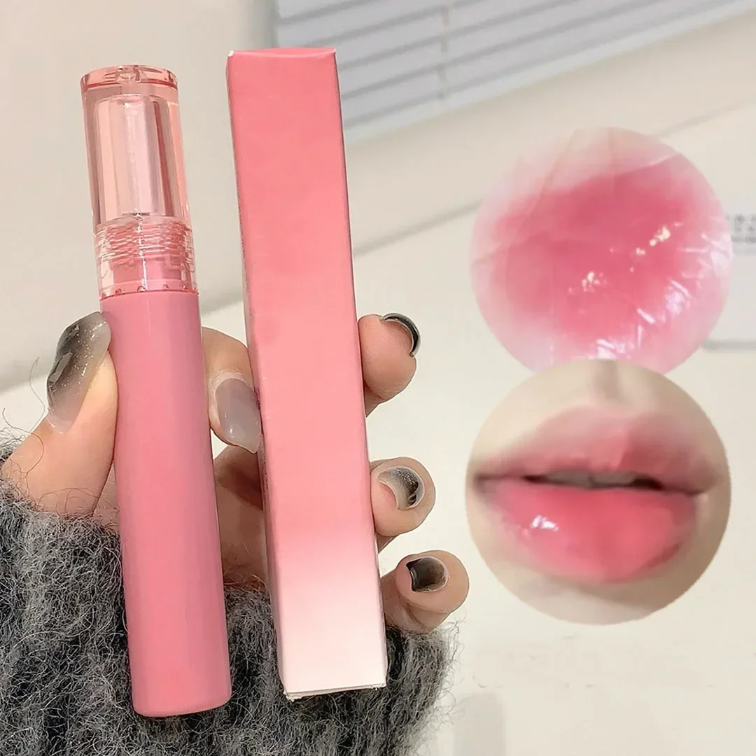 Waterproof Mirror Jelly Lip Glaze 6 Colors Water-light Lip Gloss Long Lasting Moisturising Glossy Red Tint Lips Makeup Cosmetics 2