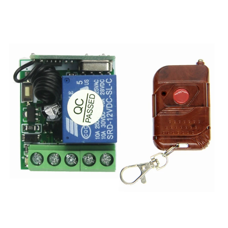 Kablosuz RF Uzaktan Kumanda Anahtarı DC12V 1CH 1 Kanal Kontrol Solenoid Buzağı, Araba Işıkları, Erişim Kontrol Sistemi, Alarm Hhorn