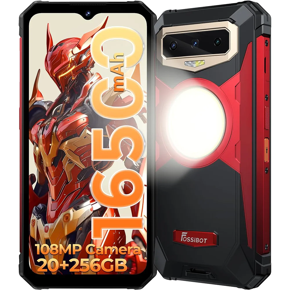 スマートフォン FOSSIBOT 頑丈なスマートフォン,FOSSiBOT-F102 mAh, 20GB,16500 GB