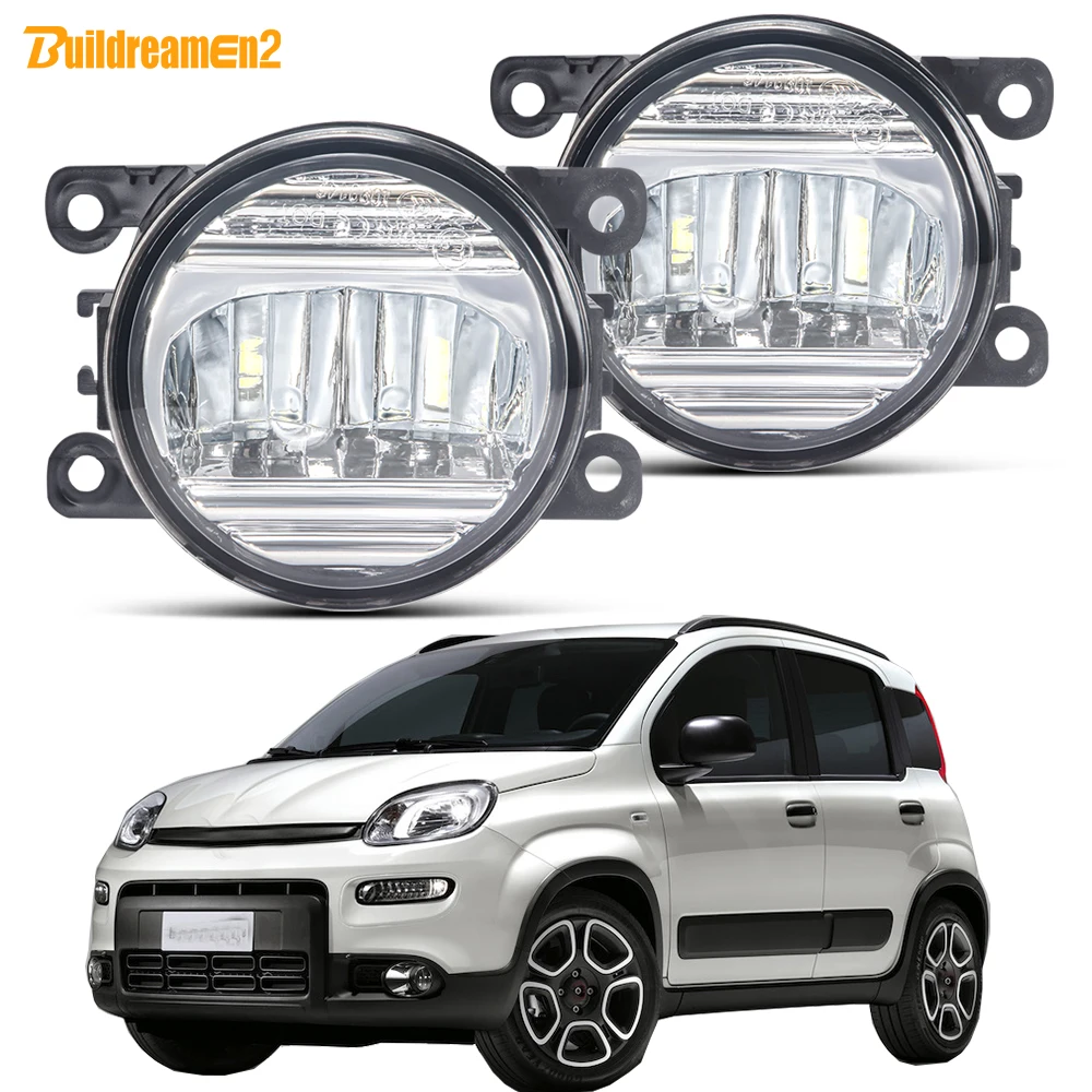 2 Pezzi Car Led Fendinebbia 30W 6000Lm Fendinebbia Daytime Running Lamp Drl H11 Per Fiat Panda 319 Panda 4X4 Trekking 2012-2018
