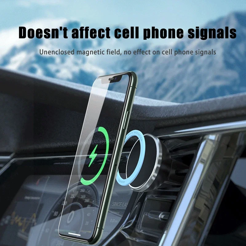 Universal Magnetic Plate Ring for Magsafe Wireless Charger Iron Sheet Sticker Magnet Car Phone Holder for Apple IPhone 14 13 12