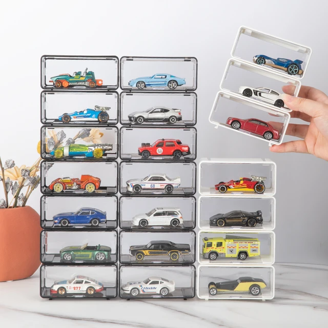 Caja De Exhibición Acrílica Para Coches De Juguete, Vitrina Transparente  Apilada Para Almacenamiento De Ruedas Calientes, Mini Modelo De Coche Y  Acabado Fk, 1/64 - Cajas Y Papeleras - AliExpress