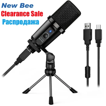 New Bee DM19 Condenser Microphone for PC USB Microphone Professional Mic for Computer Gaming Streaming Recording YouTube 1