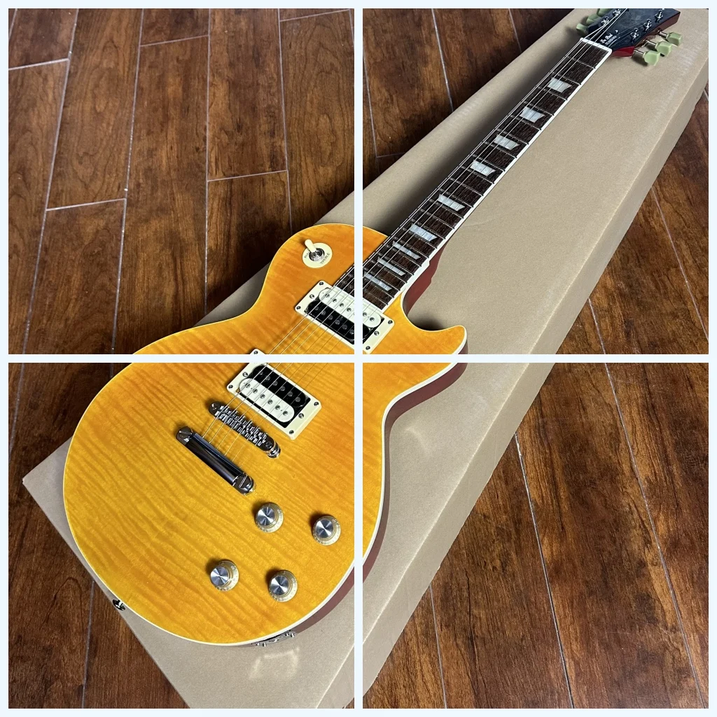 Slash LP Electric Guitar, Tiger maple veneer, Rosewood Fingerboard, High Quality Guitarar,