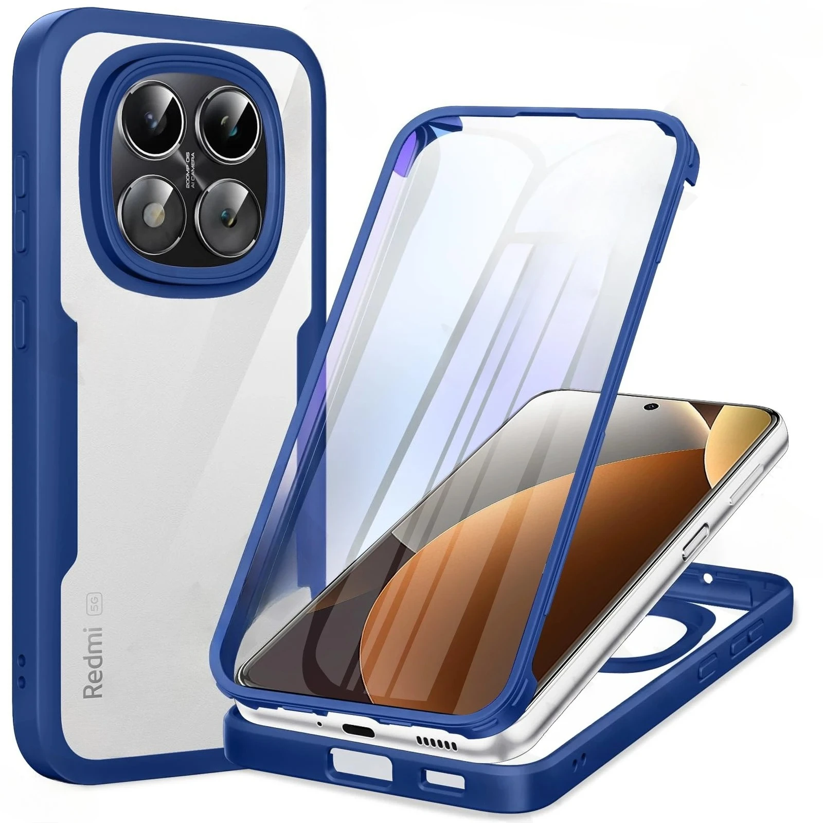 Rugged Anti-Shock & Anti-Yellow Case with Screen Protector and 360-Degree Protection