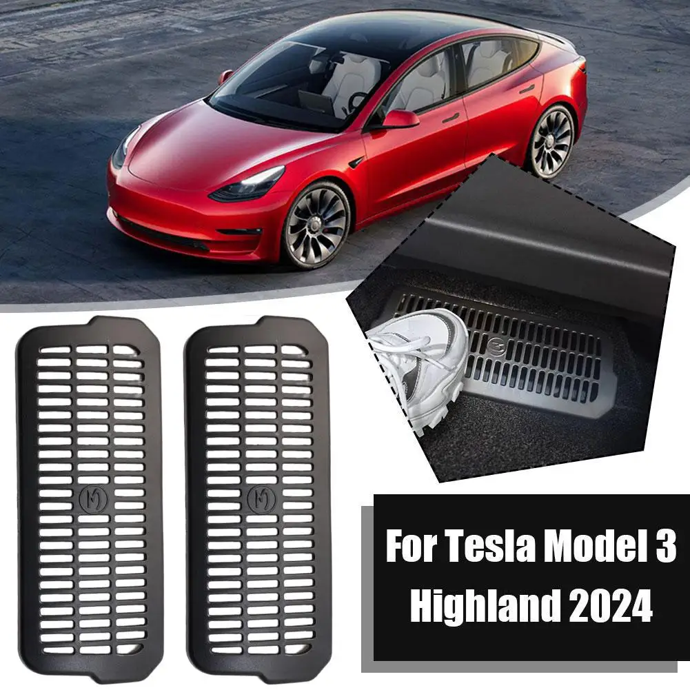 Tesla Highland 2024 용 뒷좌석 에어 벤트 커버 그릴 보호대 US 2Pcs 에어 컨디션 아울렛 공기 흐름 벤트 커버 L7C4