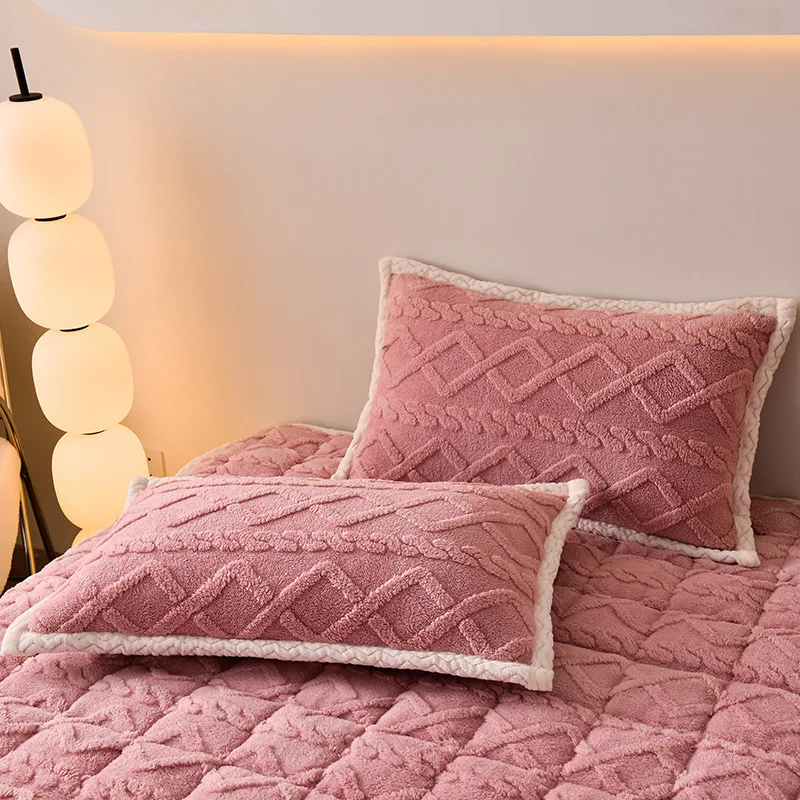 1pc Bed Sheet Winter Thicken Coral Velvet Warm Double Bedspread Household Textiles Luxury Mattress Pad Mattress