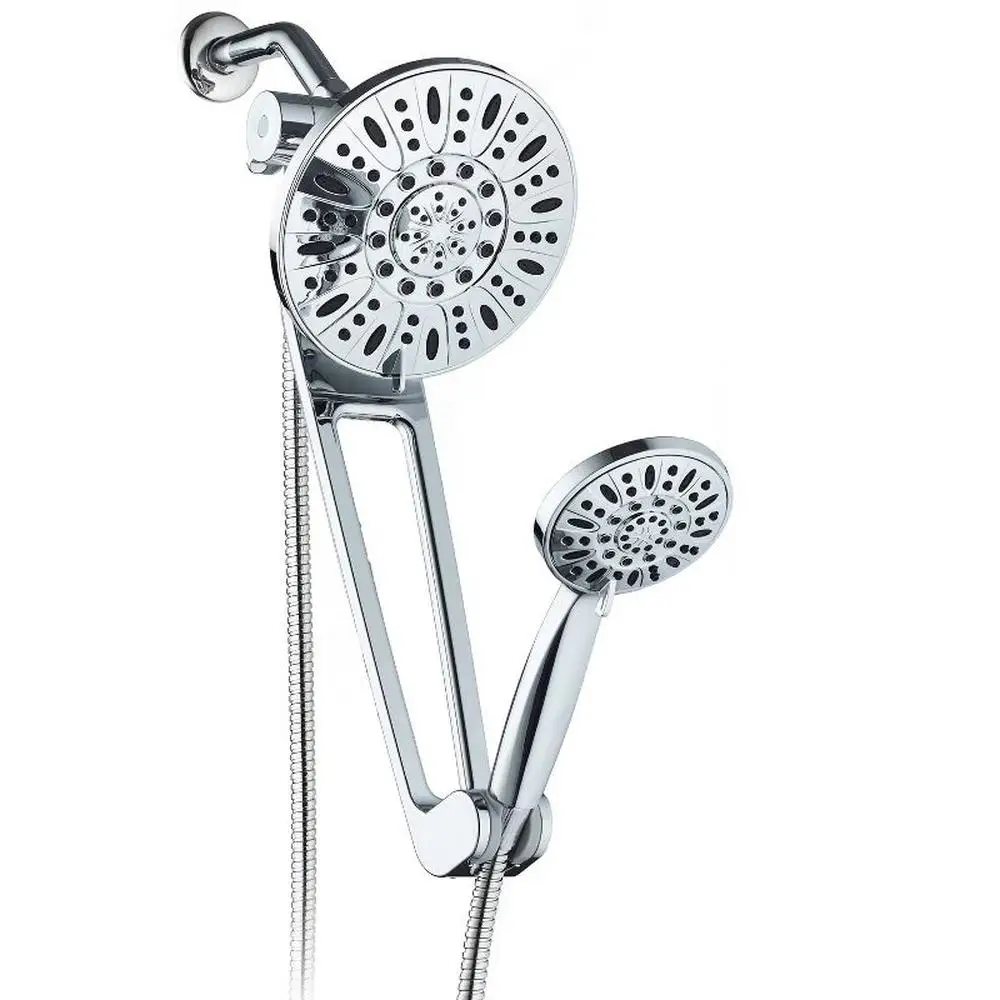 

Luxury High Pressure 3-Way Rain/Handheld Shower Head Combo AquaDance 6-Setting Chrome Ultimate Spa Experience Long Reach