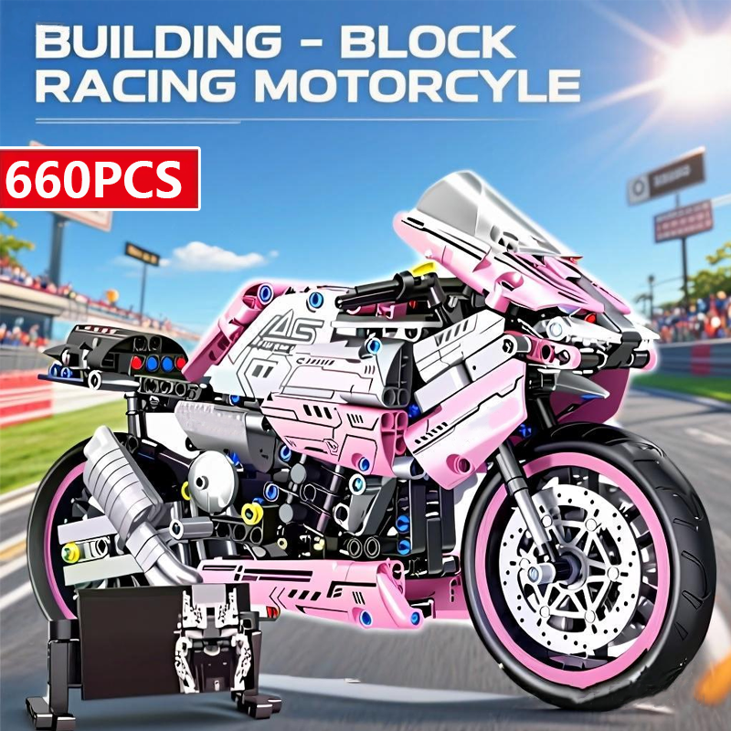 660PCS Motorcycle Building Blocks Kits Motorcycle Models Toys Educational DIY Creative Gifts For Kids And Collection Technic Car