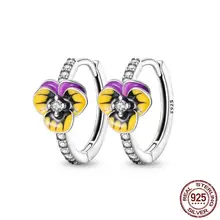  2023 New 925 Sterling Silver Turquoise Heart and Feather Hoop Earrings Women's Wedding Engagement Girlfriend Wife Birthday Gift 